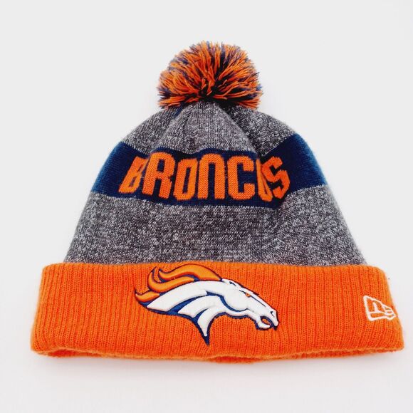 Denver Broncos Pom Sport Knit Sock Hat Sideline On Field - Picture 1 of 5